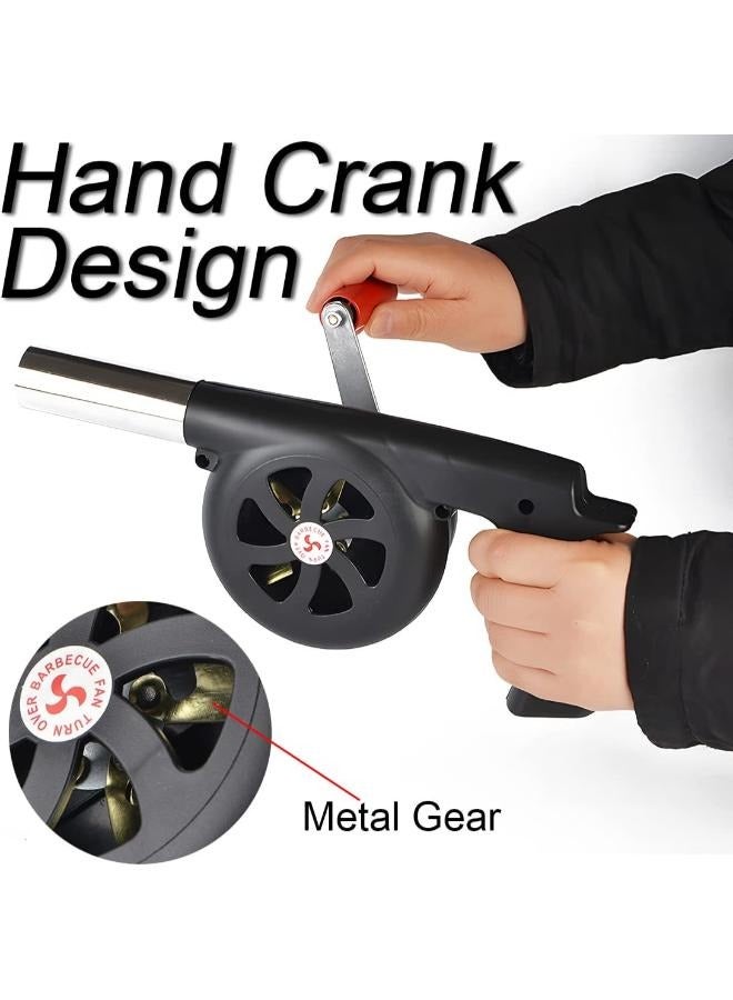 Manual Air Blower or Camping BBQ, Air Blower with Hand Crank for Outdoor Camping Barbecue Fire Bellows Hiking Picnic - Image 3