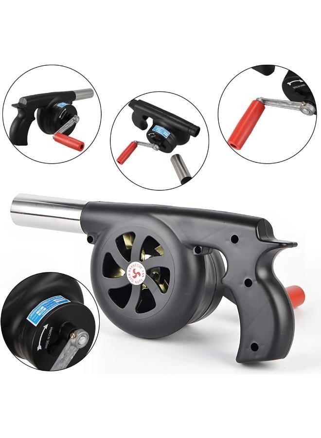 Manual Air Blower or Camping BBQ, Air Blower with Hand Crank for Outdoor Camping Barbecue Fire Bellows Hiking Picnic - Image 5
