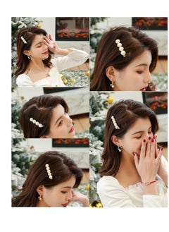 MXXGMYJ Pearls Hair Clips Pins for Women Girls Trendy Hair Barrettes for Thick Thin Hair for Birthday Gifts Bling Hairpins Headwear Barrette Styling Tools Accessories  - Image 3