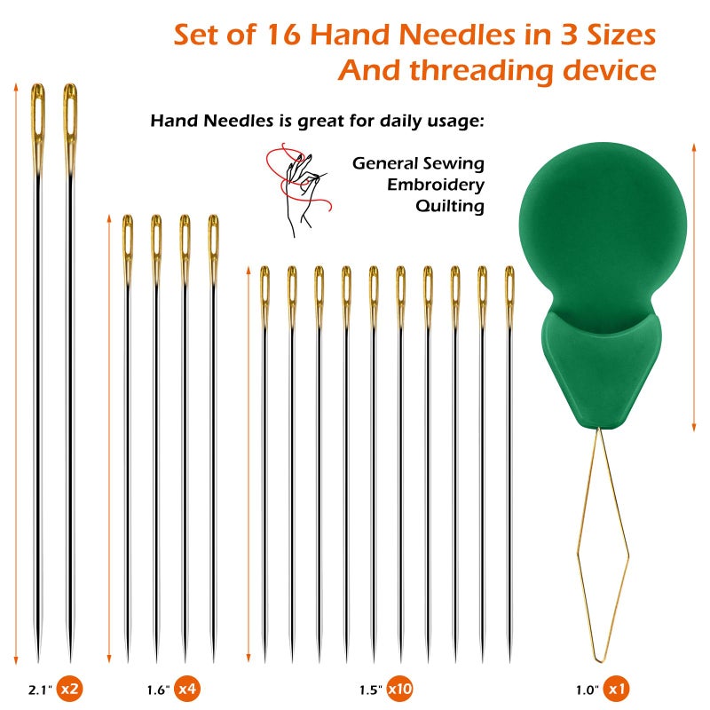 Wteehn 12 Color Sewing Thread Kit, Needle and Polyester Threads Small kit, with Needle Threader for Hand & Machine, DIY and Home - Image 3