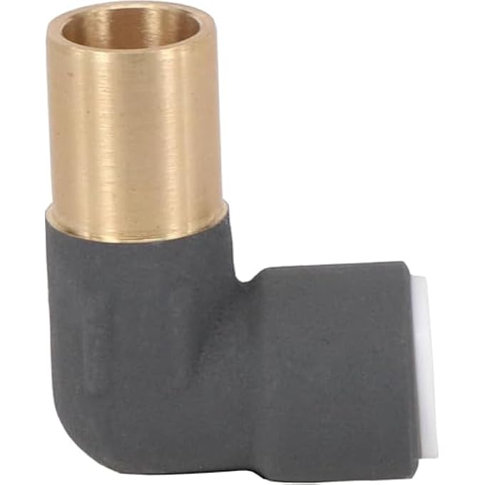 RADIATOR VALVE REDUCER ELBOW COMPRESSION 15MM X 10MM PUSH FIT ANTHRACITE X 2 - Image 2
