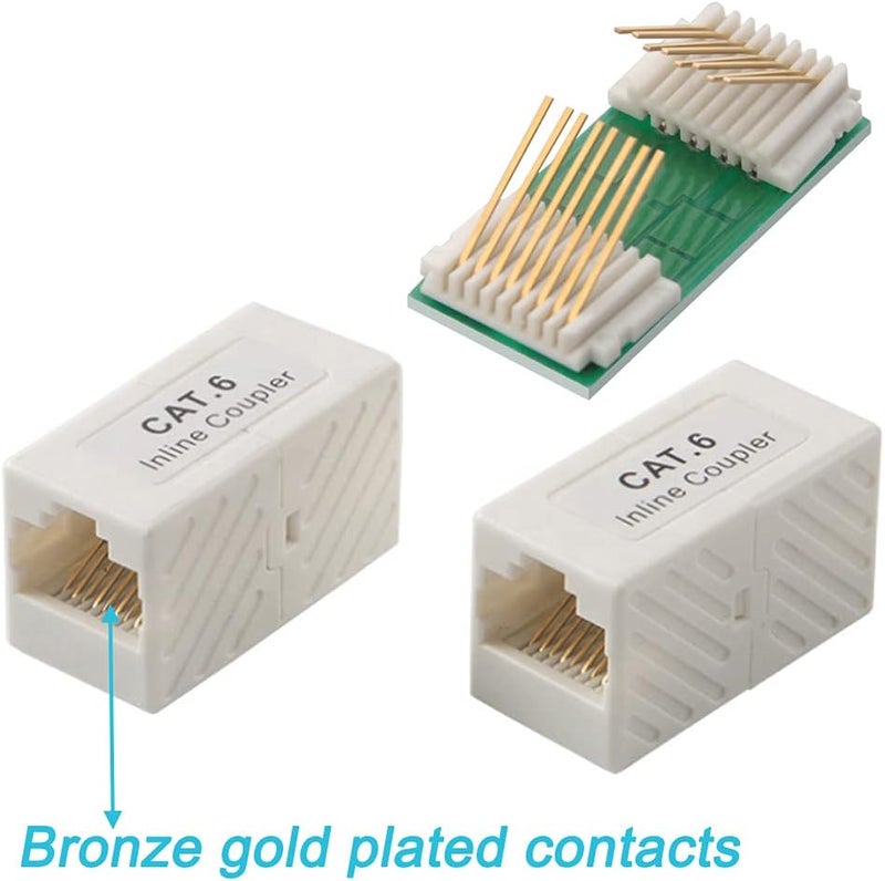 Greluma 6pcs RJ45 CAT6 Female to Female Inline Coupler - Image 2