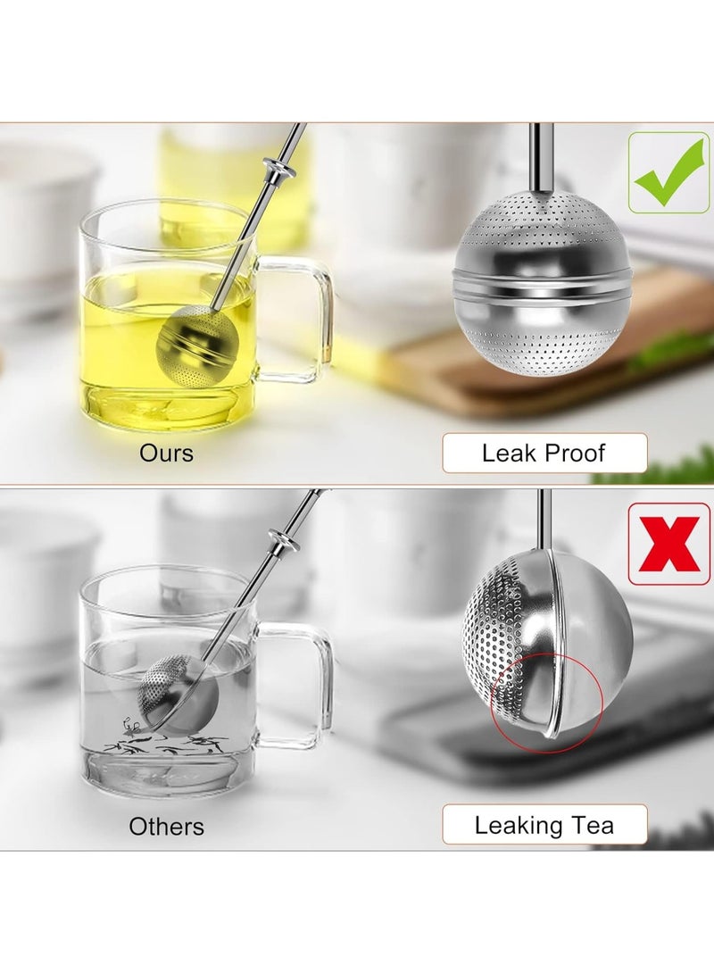 2Pcs Stainless Steel Tea Strainer Tea Infuser for Loose Leaf Tea,Tea Diffusers Fine Mesh Tea Ball Tea Accessories,  - Image 3