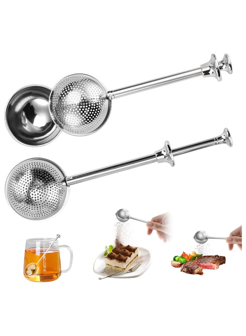 2Pcs Stainless Steel Tea Strainer Tea Infuser for Loose Leaf Tea,Tea Diffusers Fine Mesh Tea Ball Tea Accessories,  - Image 5