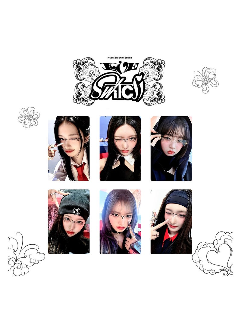 NIBEMINENT 6 Pcs Kpop IVE - IVE SWITCH Lomo Cards Card For Fans Collection Gifts