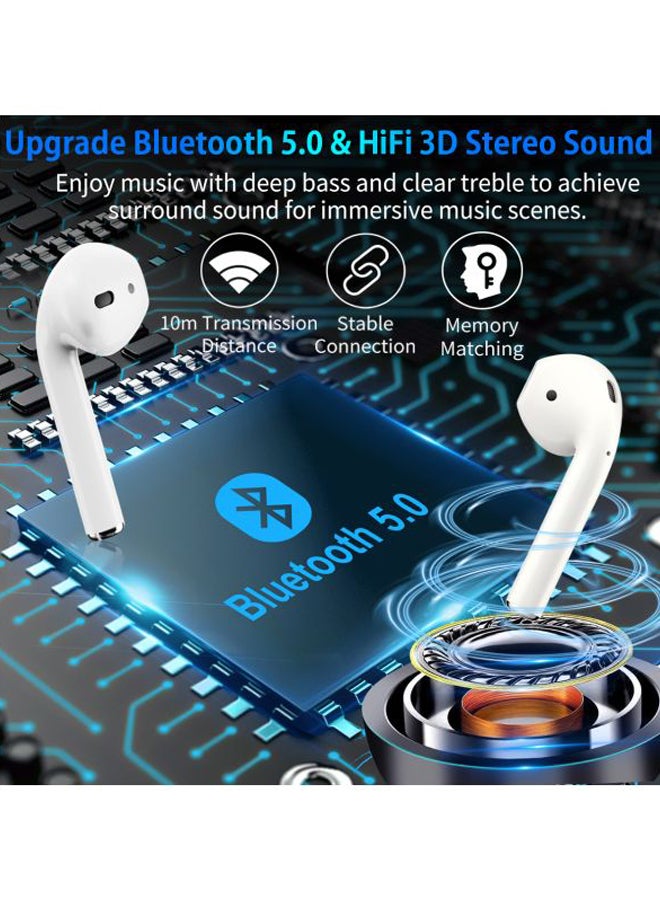 ACHAS In-Ear Bluetooth Earbuds With Charging Box White - Image 2