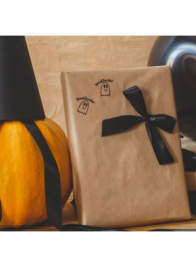 SBlabels Spooktacular Ghost Stamp / 2000 Plus Self Inking Autumn Halloween Teacher Stamper / 9/16" Black Spooky Fall Ghost Imprint/Planner Worksheet Stamp - Image 4