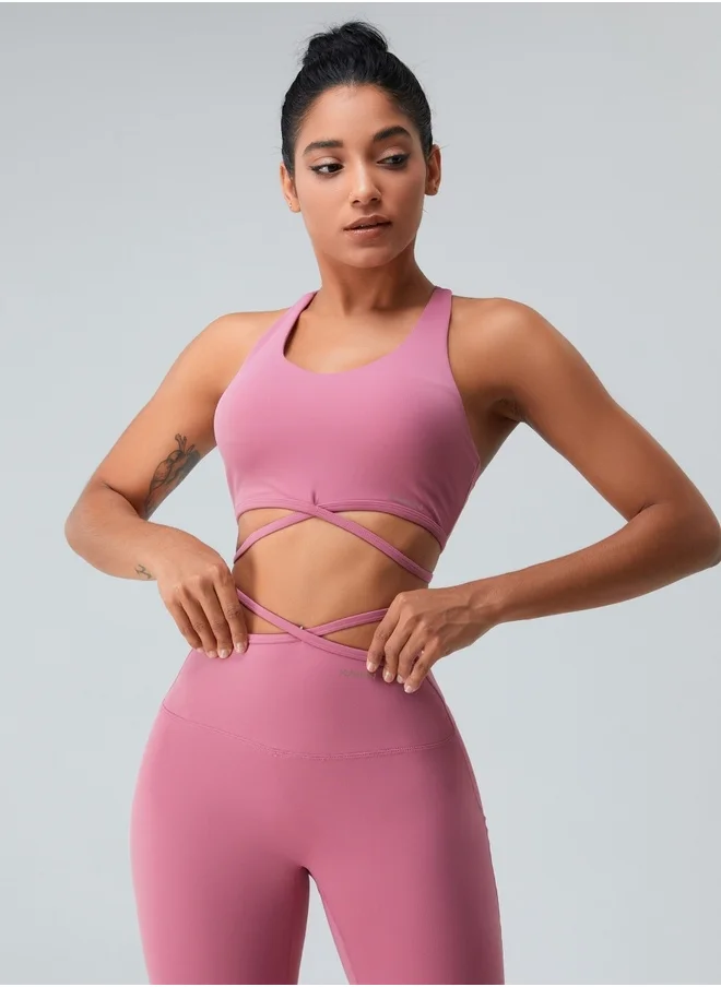 كون.يوغا Womens X Back Sports Bra