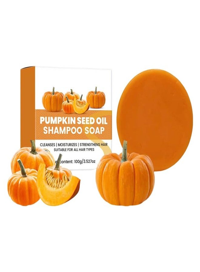 Vawolecy Pumpkin Seed Oil Shampoo Soap for Hair Growth, Solid Pumpkin Seed Oil Bar for Dry Damaged Hair Nourishment for All Hair Types - Image 1