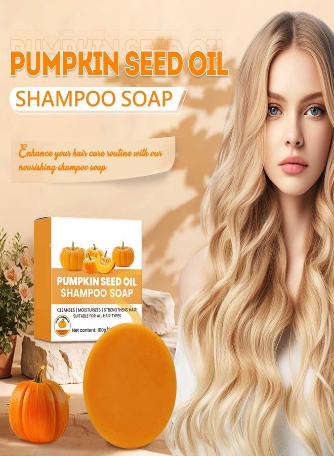 Vawolecy Pumpkin Seed Oil Shampoo Soap for Hair Growth, Solid Pumpkin Seed Oil Bar for Dry Damaged Hair Nourishment for All Hair Types - Image 2