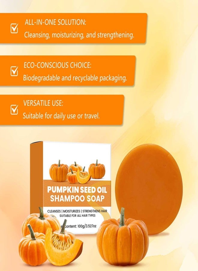 Vawolecy Pumpkin Seed Oil Shampoo Soap for Hair Growth, Solid Pumpkin Seed Oil Bar for Dry Damaged Hair Nourishment for All Hair Types - Image 4