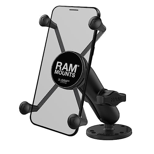 RAM MOUNTS X-Grip Large Phone Mount with Drill-Down Base RAM-B-138-UN10 with Medium Arm - Image 1