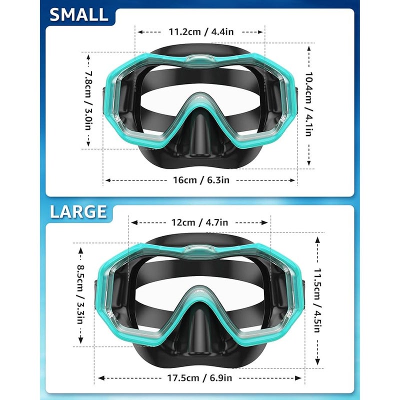 W WSTOO WSTOO 3 Window Snorkel Mask Anti Fog No Leakage,Diving Mask HD Wide View,Snorkeling Mask for Adults and Teenagers Scuba Dive Swim Snorkeling Goggles Masks - Image 2