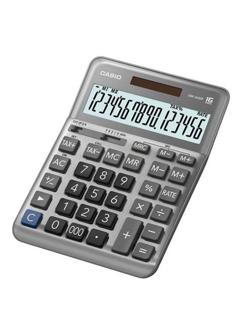 16-Digit Office Calculator DM-1600F-W-DP Grey