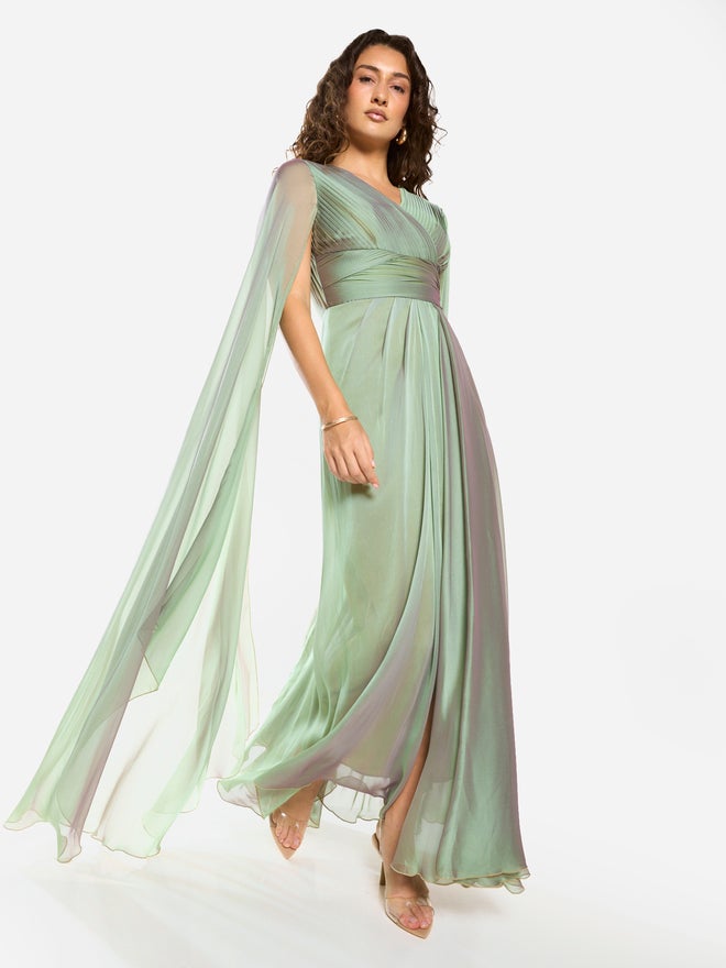 House of Moda Pleated Bodice Gathered Waist Maxi Dress - Image 3