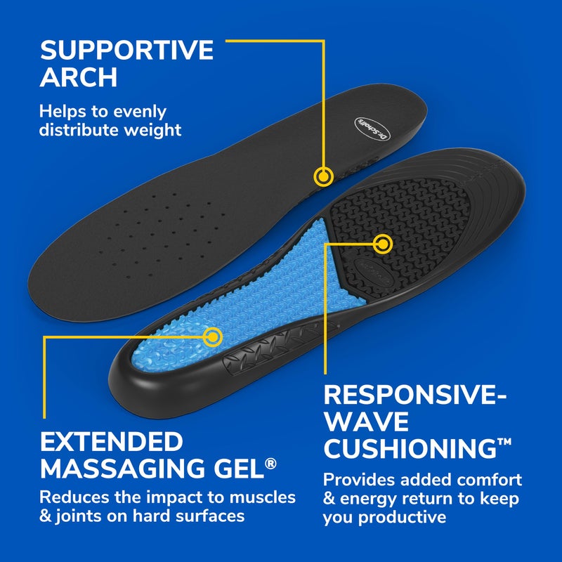 Dr. Scholl's Dr. Scholl's Work Insoles (Pack) // All-Day Shock Absorption and Reinforced Arch Support That Fits in Work Boots and More (for Men's 8-14, Also Available for Women's 6-10) 1 Pair (Pack of 2) 2 Count  - Image 5