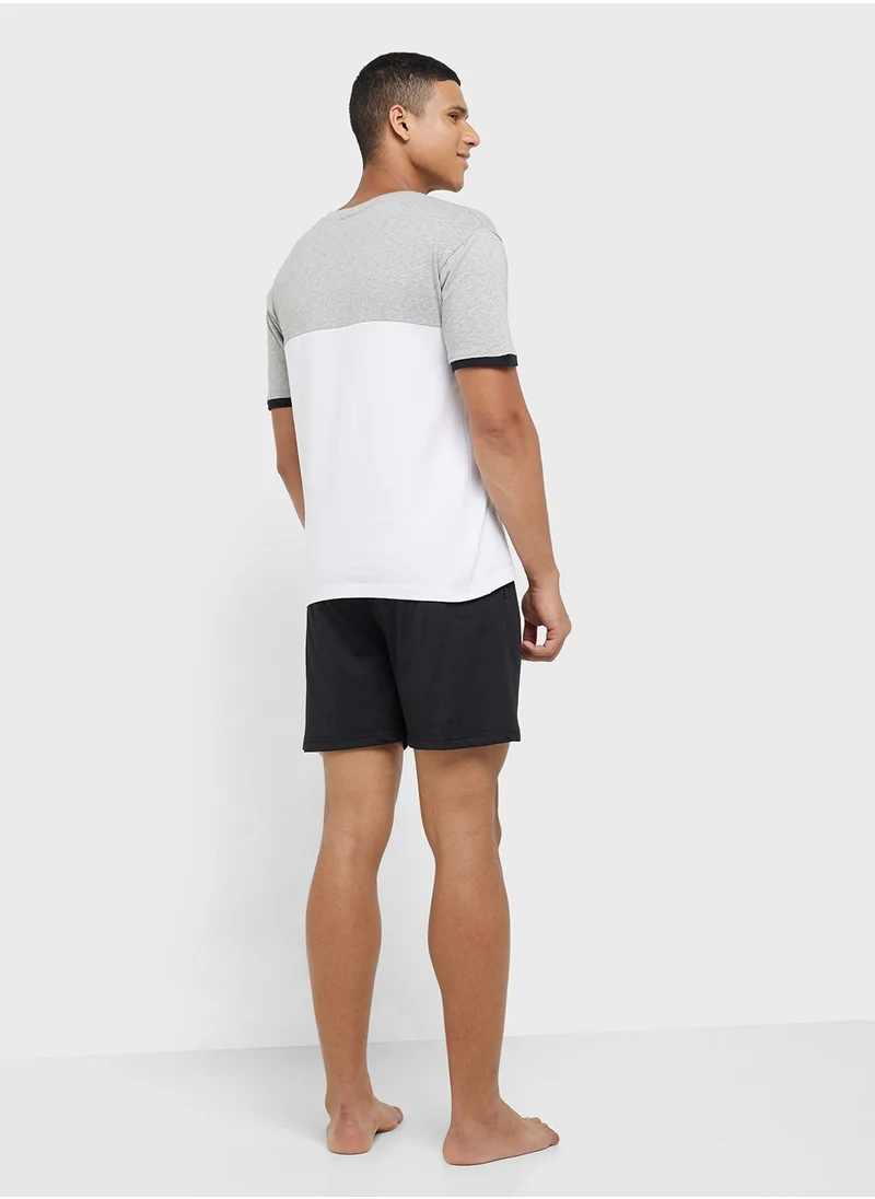 سفنتي فايف Nightwear T-Shirt & Shorts Set