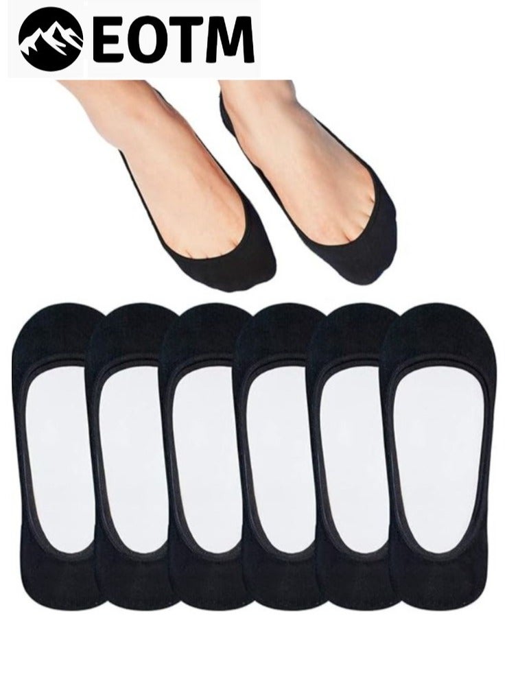 EOTM 6 Pairs Non Slip Invisible Ultra Low Cut No Show Socks For Women - Image 1