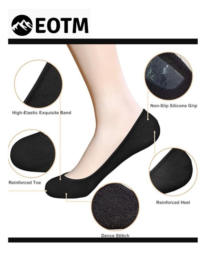 EOTM 6 Pairs Non Slip Invisible Ultra Low Cut No Show Socks For Women - Image 2
