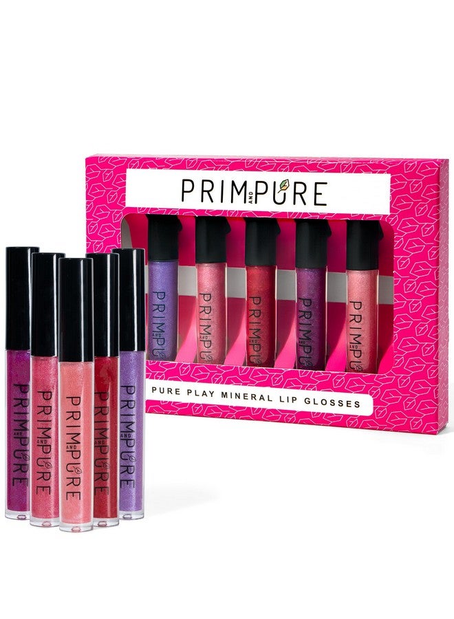 بريم اند بيور مجموعة ملمع الشفاه Prim and Pure Mineral Play (عبوة من 5 قطع) - ملمع شفاه للأطفال طبيعي 100%، عضوي، غير سام، صنع في الولايات المتحدة الأمريكية - Image 3