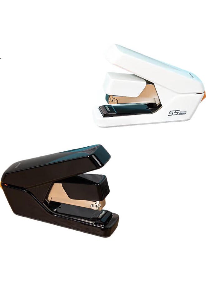 Deli 55-Page Stapler With Low-Force Stapling, Anti-Jamming Pop-Up Staple Channel, Compatible With 24/6 And 24/8 Staples, Black 0371S - Image 2