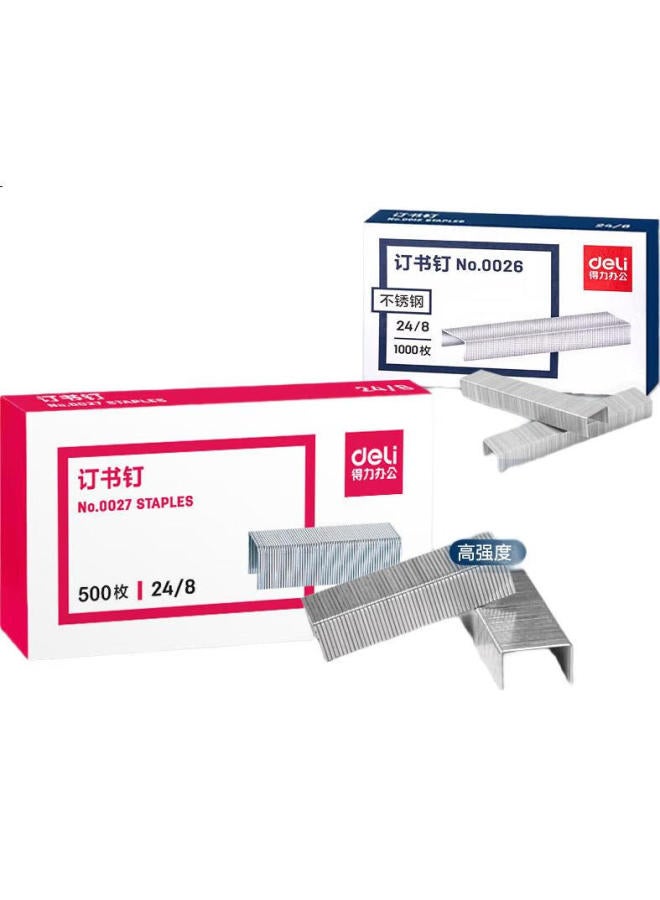 Deli 55-Page Stapler With Low-Force Stapling, Anti-Jamming Pop-Up Staple Channel, Compatible With 24/6 And 24/8 Staples, Black 0371S - Image 1