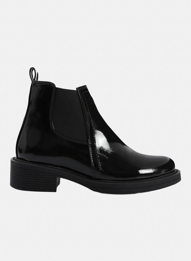 XO Style Leather Ankle Boot 1427 Black  - Image 2