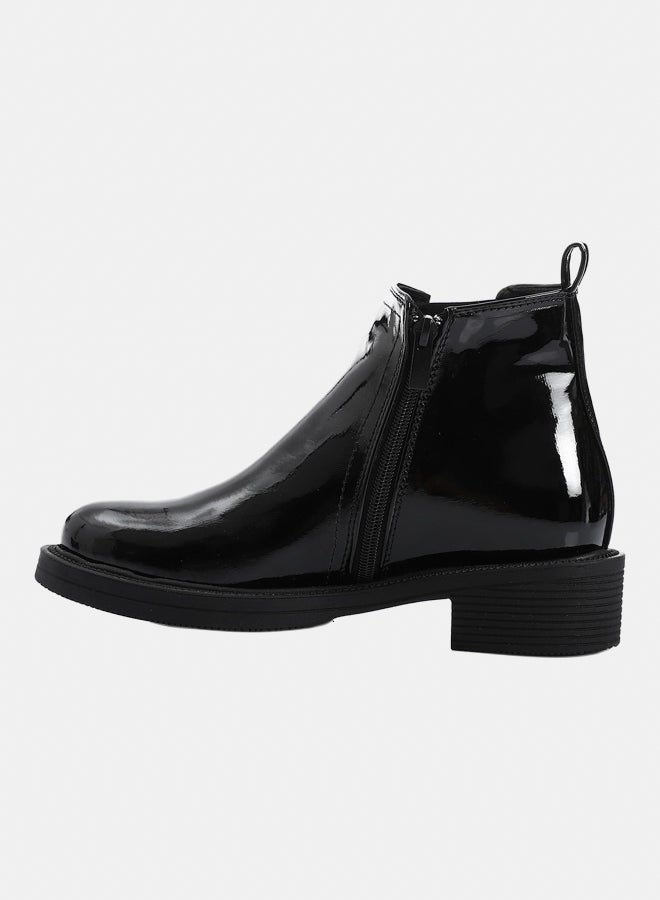 XO Style Leather Ankle Boot 1427 Black  - Image 4
