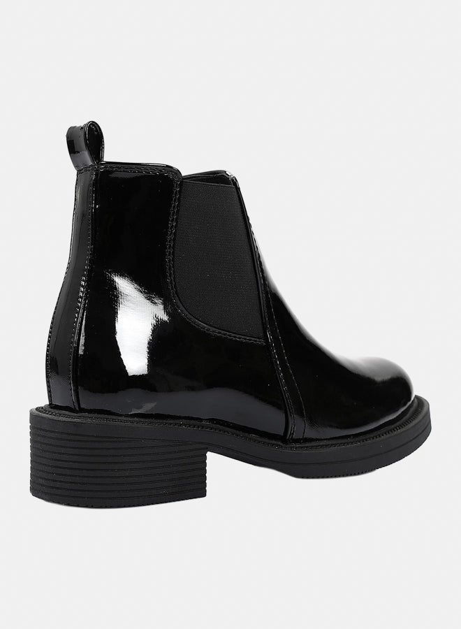 XO Style Leather Ankle Boot 1427 Black  - Image 3