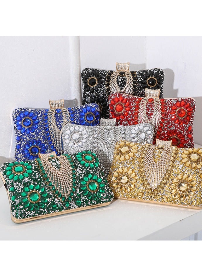 Fashion Diamond Encrusted Evening Clutch Bag - Image 2