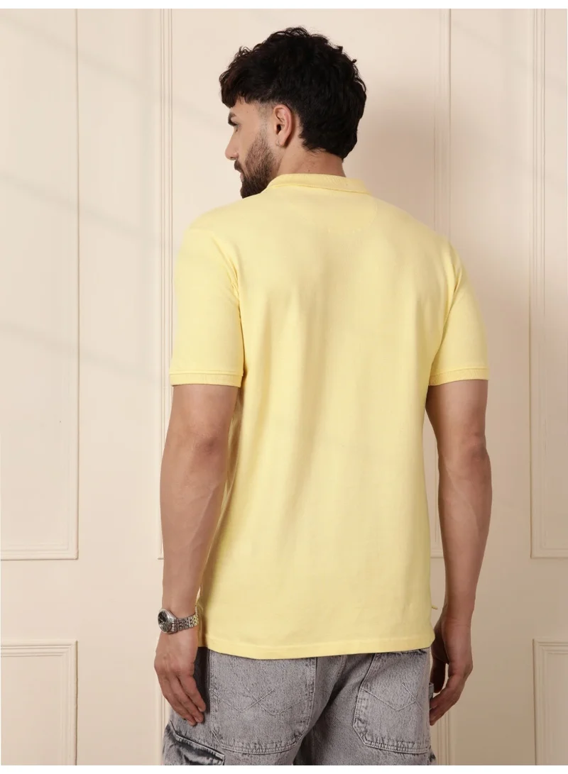 روجن Solid Power Stretch Polo | Yellow