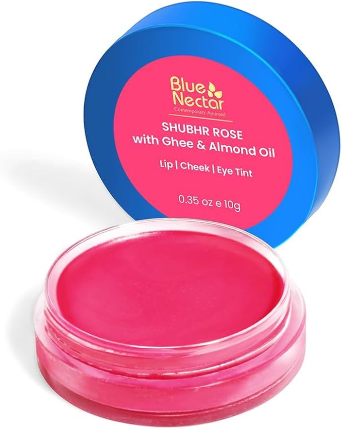 Blue Nectar بلونكتار بلسم تلوين الشفاه باللون الوردي الطبيعي للشفاه الداكنة مع السمن العضوي وزبدة الشيا مرطب شفاه طويل الأمد 10 جرام - Image 1