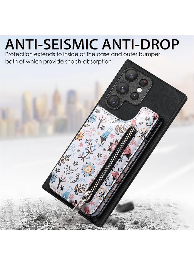 اس-توب جراب خلفي لهاتف Samsung Galaxy S24 Ultra 5G بتصميم ريترو مع سحاب ومحفظة - Image 5