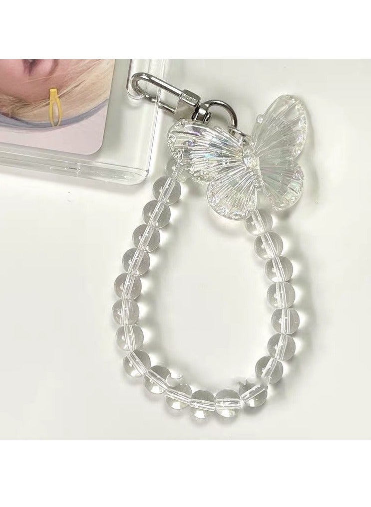 Acrylic Kpop Photo card Holders Key chain ID Badge Holder with Spiral Wrist Coil ID Card Holder Photo Card Protector for School ID Office ID Access Card for Women Girls - Image 4