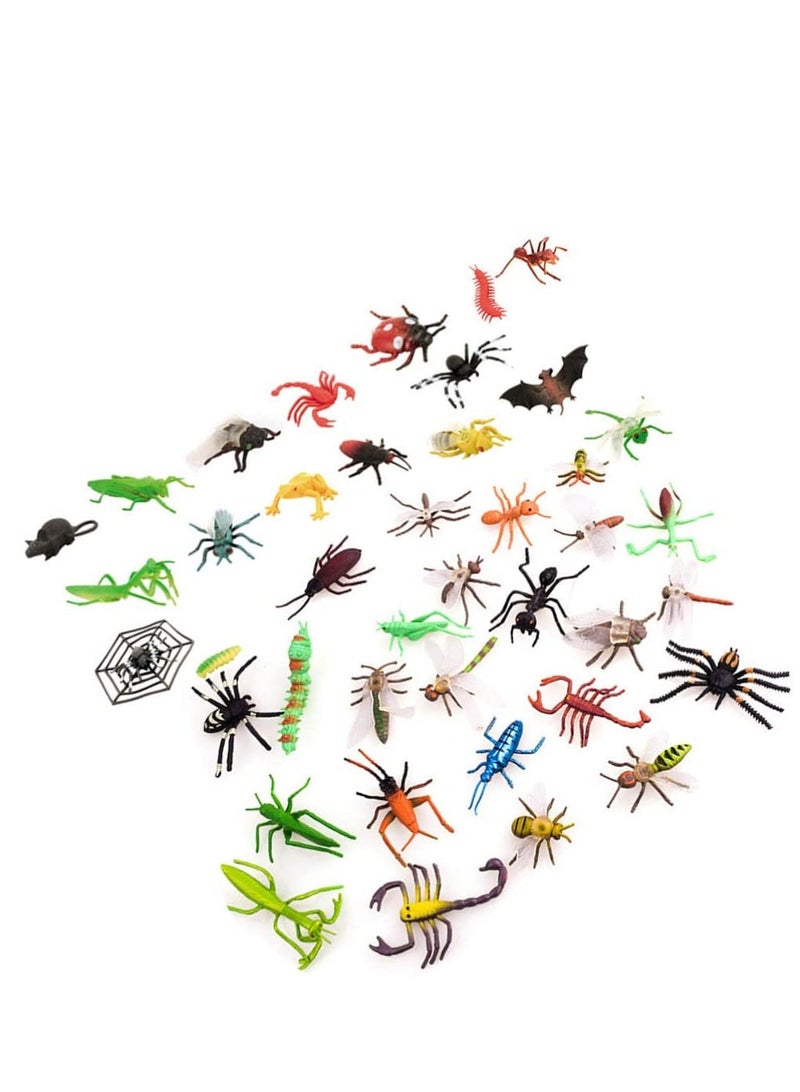 KASTWAVE Plastic Bug Lifelike Insects Figures Toys Model Animal for Kids Educational Party Favours School 39 pcs - Image 2