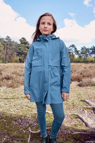 Kid Girls Plain Long Sleeve Parka Jacket, Blue - pzsku/Z8B9A2CC365D9D9D10031Z/45/1746214974/f164202b-63f6-47f5-8fb2-29ce5527b172
