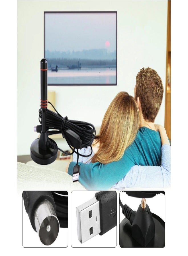 HDTV015 25dB Indoor Digital TV Aerial Digital HDTV Antenna 50Miles Range Double Signal Amplifiers Booster VHF UHF Antenna - Image 2