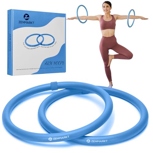 Zenmarkt Arm Hoop - Mini Hula Hoop for Adults - Strengthen Arms and Shoulders - Weighted Hula Hoop for Fun Upper Body Exercise - Lightweight and Portable Fitness Equipment for Effective Workouts (Blue) - Image 1