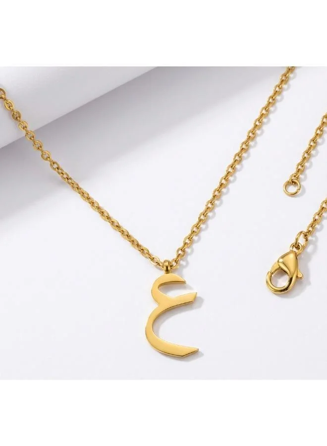 Rovaux  Arabic Letter 'Ayn' Necklace 18k Gold Plated for Women | Best Price UAE