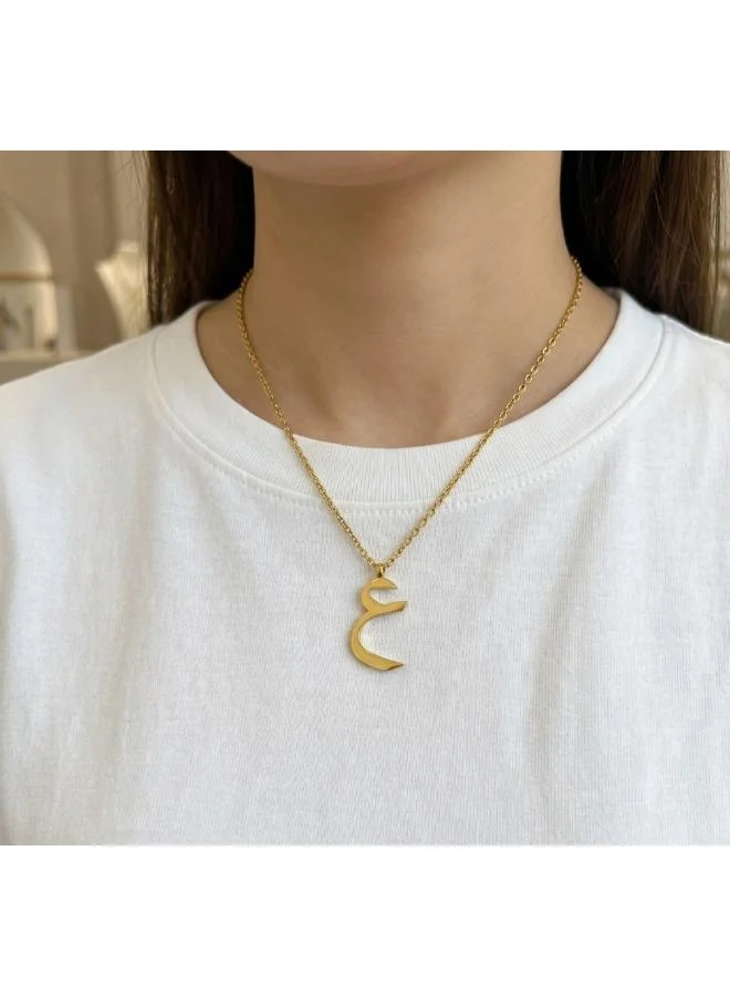 روفو Arabic Letter 'Ayn' Necklace 18k Gold Plated