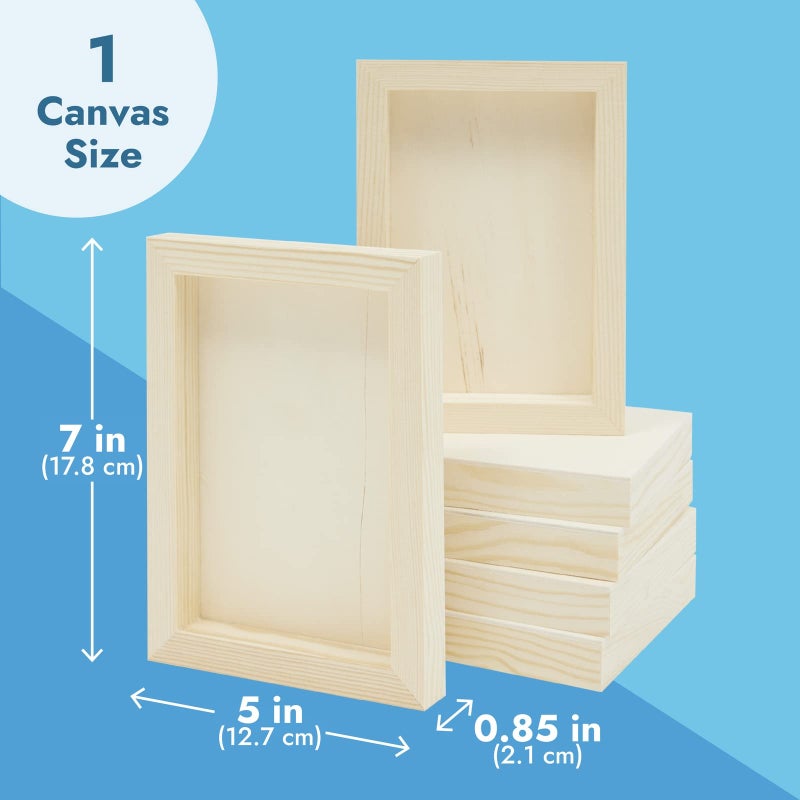 Bright Creations Canvas for Painting - 5 x 7 in, 6 Pack - Unfinished Wooden Canvas Boards for Art & Craft - Image 5