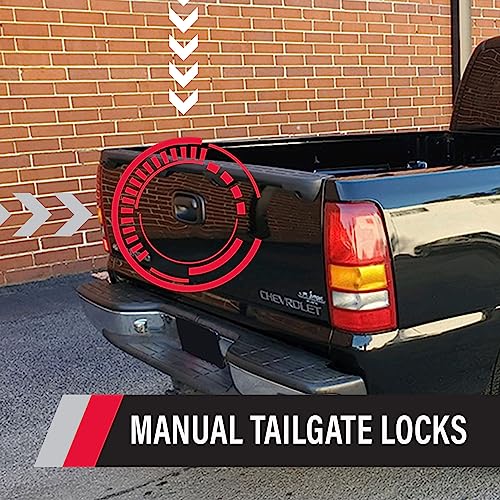 POP & Lock – Manual Tailgate Lock for Chevy Silverado and GMC Sierra, Fits 1999 to 2007 Models, Anti Theft, Truck Tailgate Lock Replacement, Easy to Install, Made in The USA (Black, PL1100) - Image 2