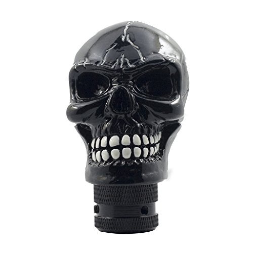 Mavota Skull Manual Automatic Gear Shift Knobs with Adapters Fit Car Truck SUV Black - Image 3