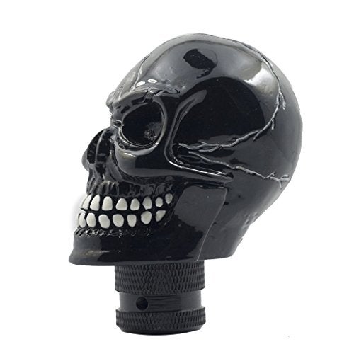 Mavota Skull Manual Automatic Gear Shift Knobs with Adapters Fit Car Truck SUV Black - Image 2