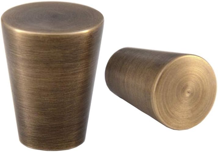 RZDEAL 8 قطع 079x098 مقبض خزانة نحاسي صلب برونزي عتيق مخروط حذاء كتاب درج مقبض - Image 3