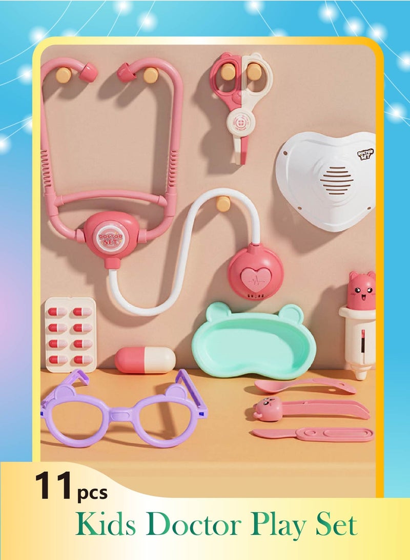 Kids Doctor Play Set - 11Pcs Pretend Medical Kit with Realistic Tools | Educational Role Play Toy for Boys & Girls 3+ | Extra Safe & Durable Design for Preschool Learning - Image 1