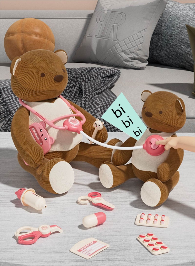 Kids Doctor Play Set - 11Pcs Pretend Medical Kit with Realistic Tools | Educational Role Play Toy for Boys & Girls 3+ | Extra Safe & Durable Design for Preschool Learning - Image 2