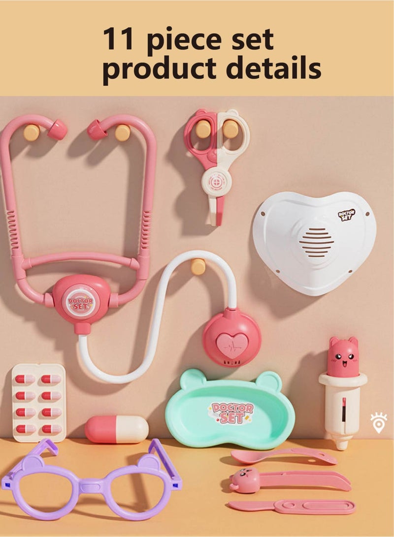 Kids Doctor Play Set - 11Pcs Pretend Medical Kit with Realistic Tools | Educational Role Play Toy for Boys & Girls 3+ | Extra Safe & Durable Design for Preschool Learning - Image 4