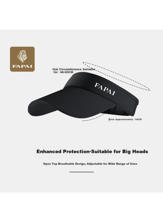Fapai Men's Sun Protection Hat, Visor Cap, Uv-resistant Summer Hat For Men And Women, Black - Image 3