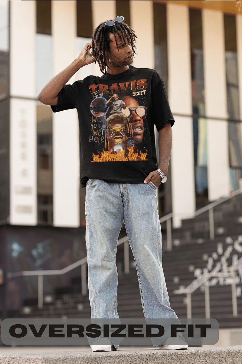 CAPTCHA Men's Oversized Tshirt in Black Color - Travis Scott | Astroworld (Small) - Image 2